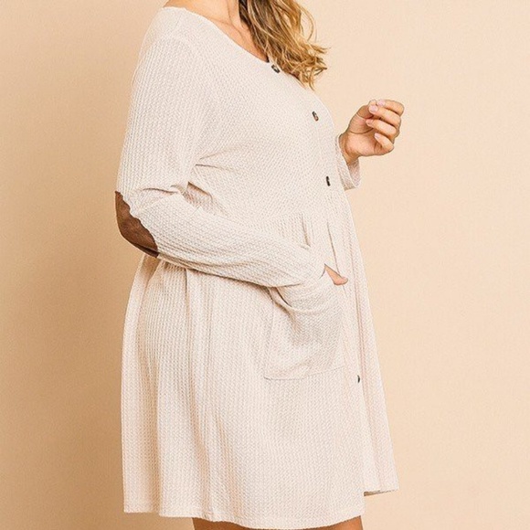 Long Sleeve Round Neck Dress - Picture 2 of 3